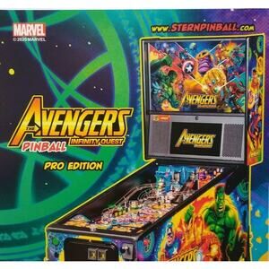 Avengers Infinity Quest Pinball Flyer Marvel Comic Incredible Hulk Art Print Pro